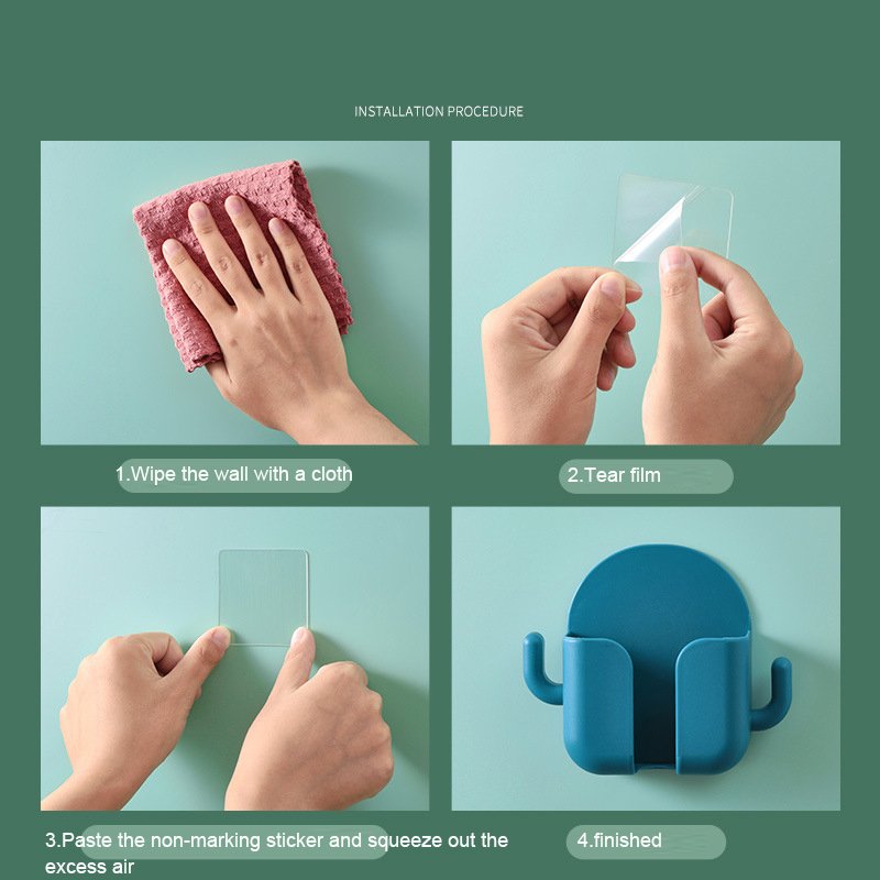 High Quality Colorful Plastic Wall Mobile Phone Holder Stand Mobile Phone Accessories Wall Home boxes storage Mount Bracket