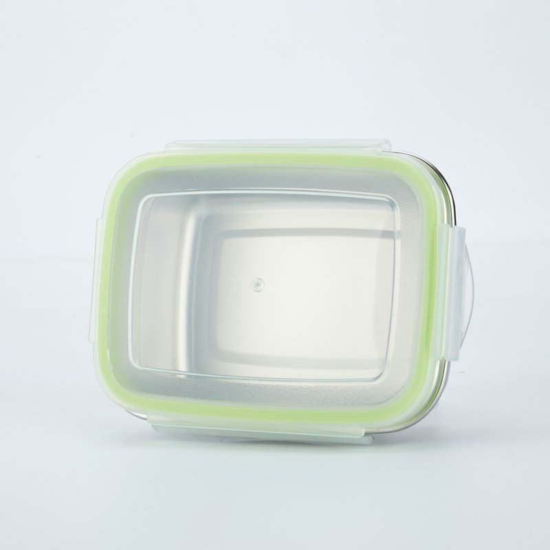 Hot selling 304 stainless steel bento lunch box metal food storage container with airtight lock lid