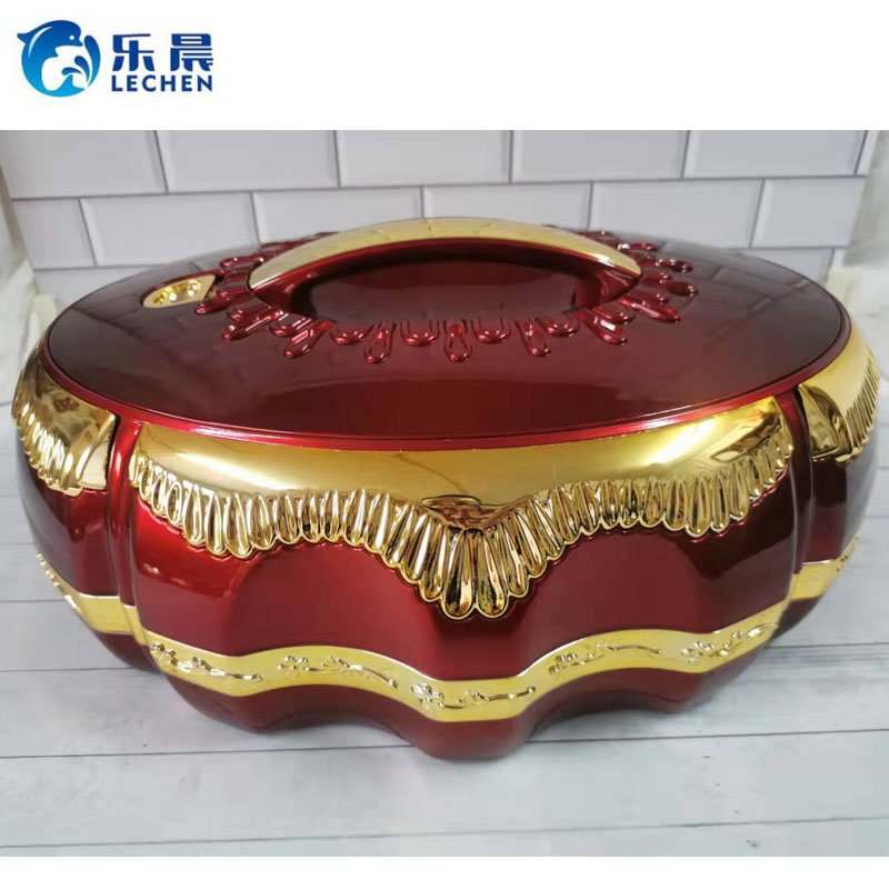 African Stainless Steel casserole Electroplating Restaurant Heat Food Pot Lunch Box Container Food Warmer Container
