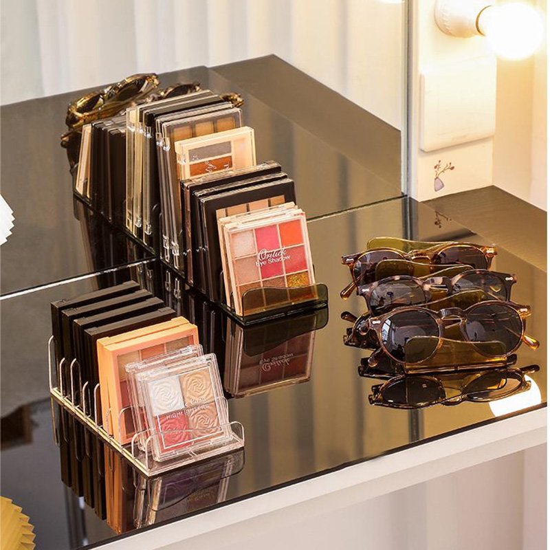 Wholesale Creative Convenient Divided Makeup Palette Plastic Cosmetic Organizer Storage Boxes For Bathroom Countertops