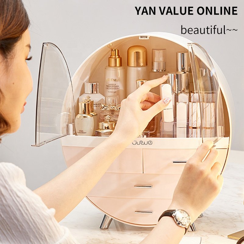 2022 New Arrivals Women Big Clear Organizador Make Up Plastic Vanity Organizer Makeup Organizer Cosmetics Storage Box