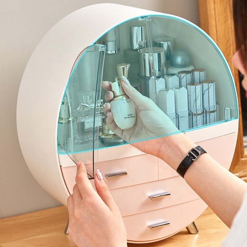 2022 New Arrivals Women Big Clear Organizador Make Up Plastic Vanity Organizer Makeup Organizer Cosmetics Storage Box