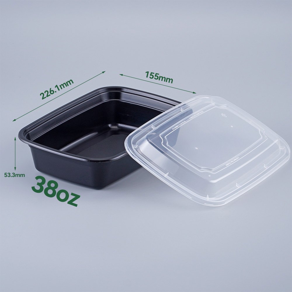 Plastic Food Container Disposable Microwavable Food Storage Meal Prep Containers 12 OZ 16 OZ 24 OZ