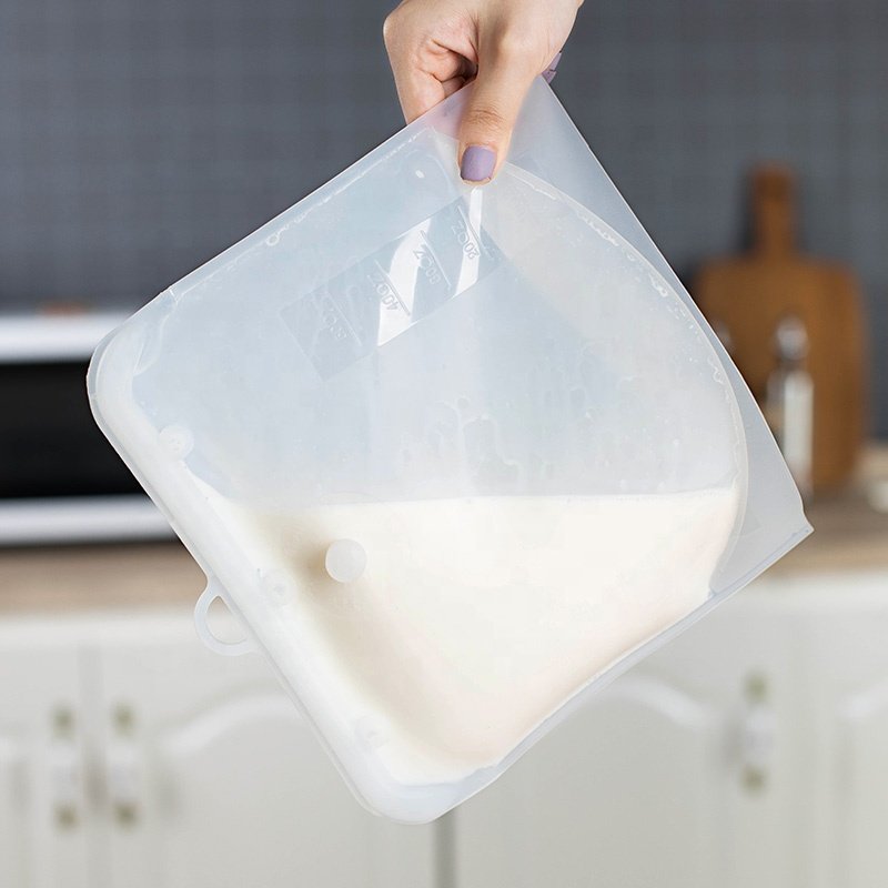 2023 Hot Selling Food Grade Sandwich Bags Dishwasher Safe Leakproof Containers Silicone Reusable Food Storage Bag