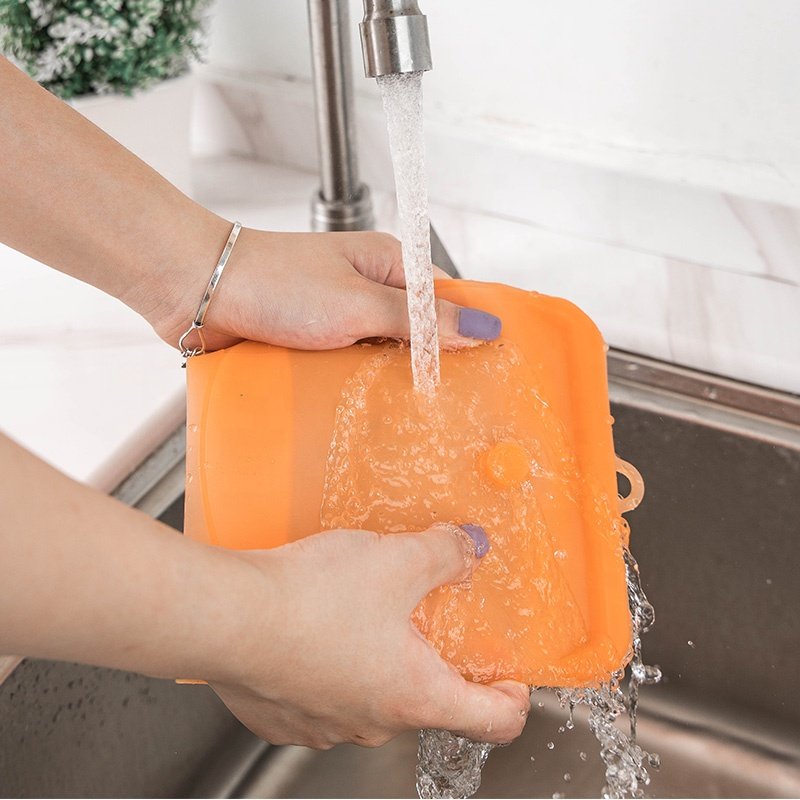 2023 Hot Selling Food Grade Sandwich Bags Dishwasher Safe Leakproof Containers Silicone Reusable Food Storage Bag