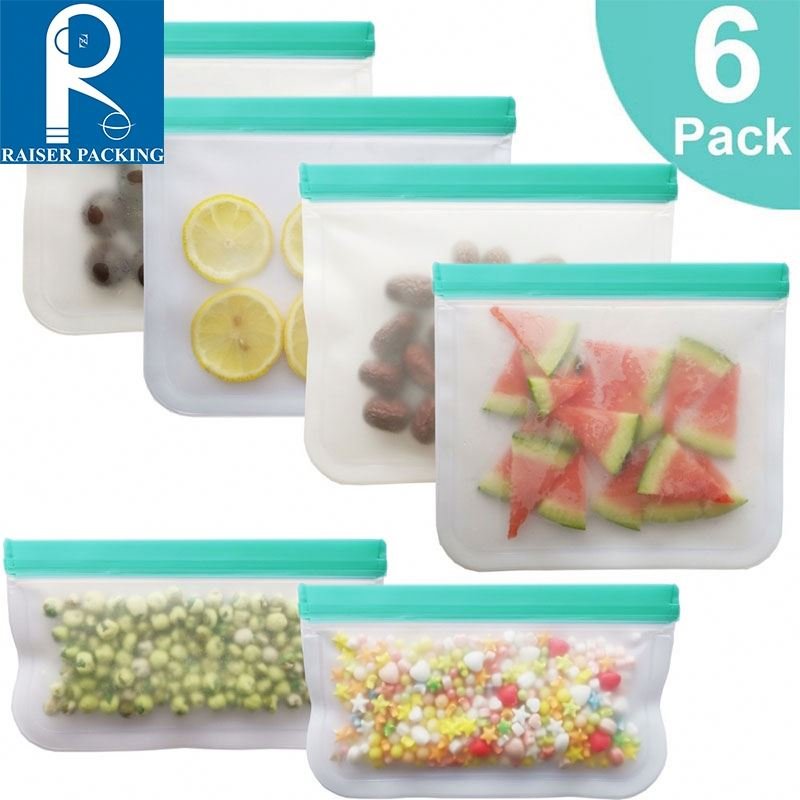 12Pcs/Set Silicone PEVA Silicone Food Bag Containers Leakproof Reusable Shut Bag Fresh Bag Food Storage