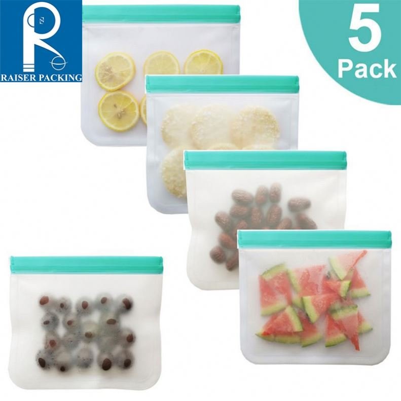 12Pcs/Set Silicone PEVA Silicone Food Bag Containers Leakproof Reusable Shut Bag Fresh Bag Food Storage