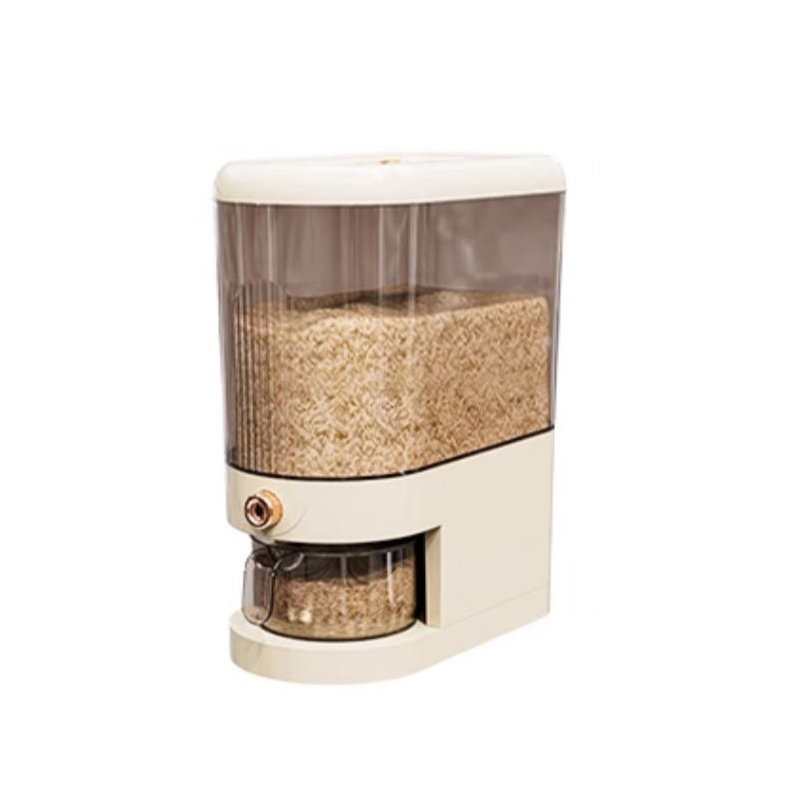 Household Kitchen Plastic Rice Dispenser 10kg Bucket storage Container Sealed Lid With Measuring Cup