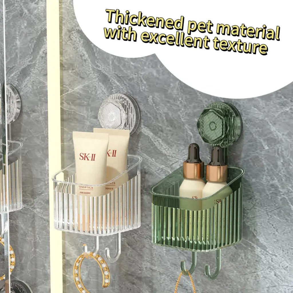 yuyang Rotating luxury suction cup storage rack bathroom storage rack washcloth storage box wall mounted, non perforated