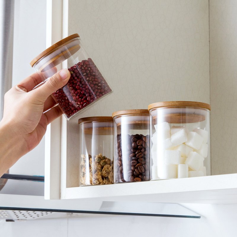 Glass Food Storage Jar Sealed Stacked Multi-Layer Kitchen Refrigerator Fruit Salad Bowl