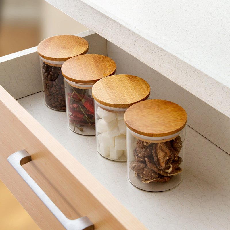 Glass Food Storage Jar Sealed Stacked Multi-Layer Kitchen Refrigerator Fruit Salad Bowl