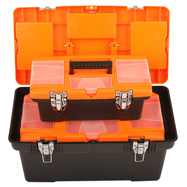 Kinbox 3pcs Multi-Function Toolbox Maintenance Hand Tool-Held Portable Hardware Garage Storage Boxes Repair Tool Box Case