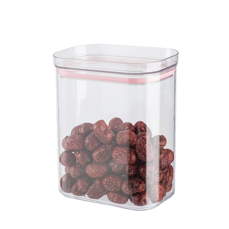 Customize Transparent Sealed Jar Kitchen Coarse Cereals Snack Dried Fruit Tea Food Storage Container