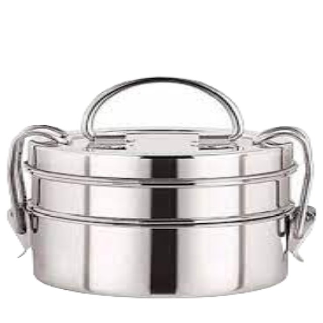 Steel Tiffin Box Storage Boxes & Bins Food Container Round Customized Logo Acceptable Sustainable Multifunction