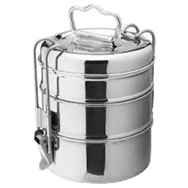Steel Tiffin Box Storage Boxes & Bins Food Container Round Customized Logo Acceptable Sustainable Multifunction