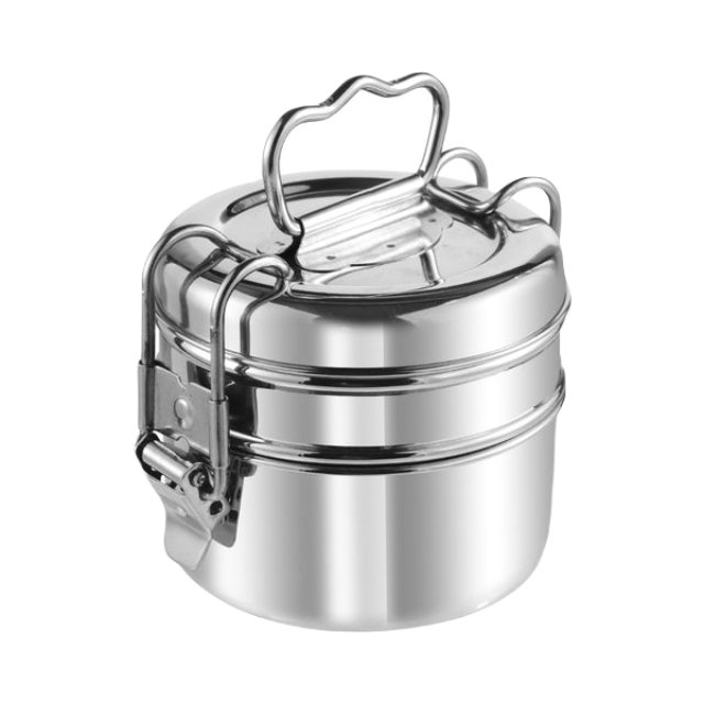 Steel Tiffin Box Storage Boxes & Bins Food Container Round Customized Logo Acceptable Sustainable Multifunction