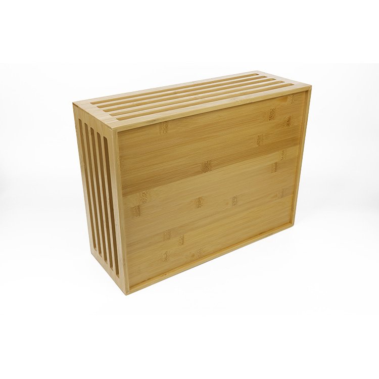 Household Bamboo Storage Box Organizer Cupboard Kitchen Storage Bins Rectangle Customized No Lid