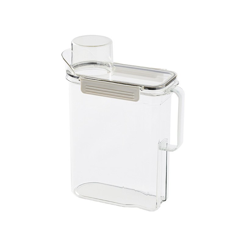 Sealed detergent storage box container for washing powder over 5 kg transparent cereal jar