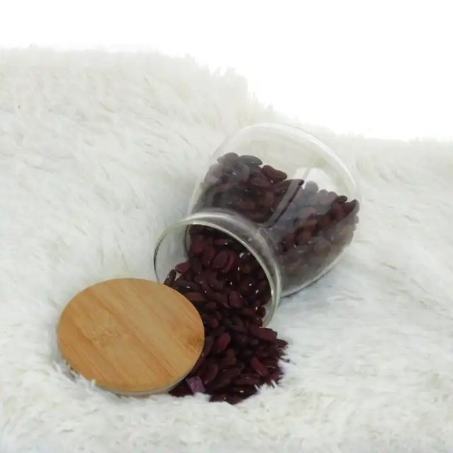 2024 Heat Resistance Food Storage Jars Borosilicate Glass Container with Bamboo Wooden Lid Glass Jar