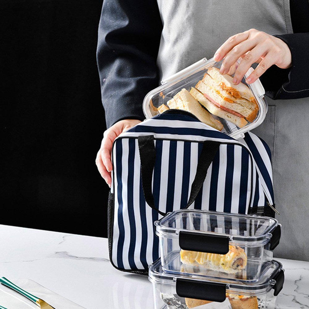 Leak-Proof Microwave Plastic Lunch Box with Clear Locking Lid Dry Goods & Fresh Ingredients Food Storage Containers School Work