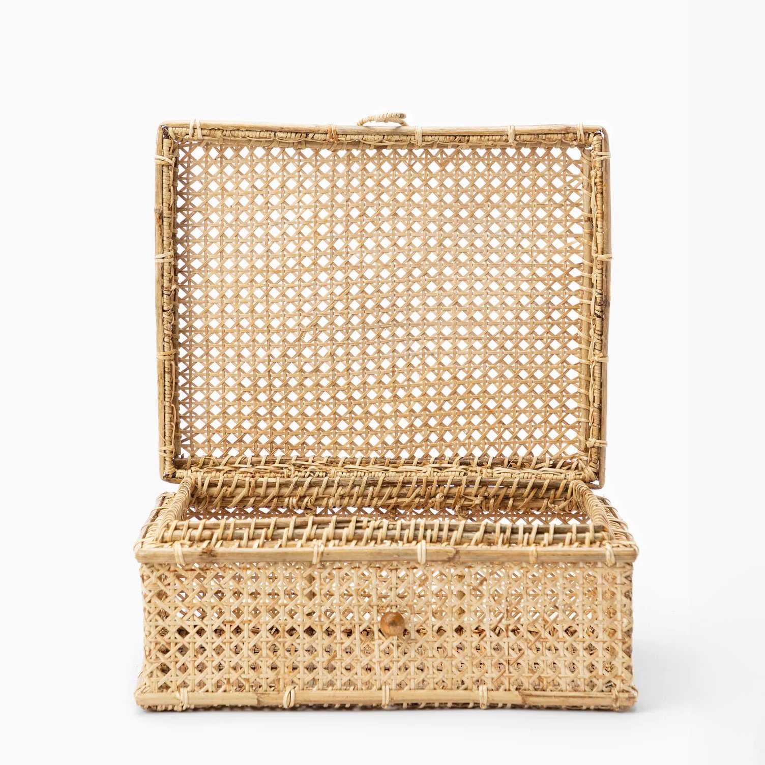 Bedroom decoration storage box set for girls ladies women rattan boxes for storing makeup vanity