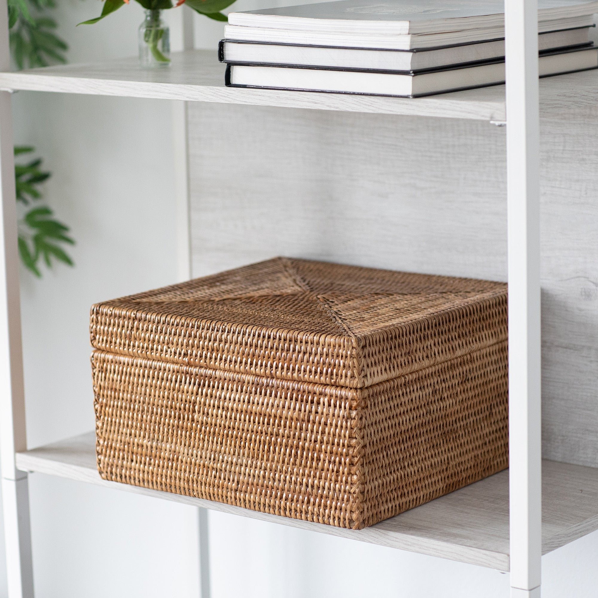 Bedroom decoration storage box set for girls ladies women rattan boxes for storing makeup vanity