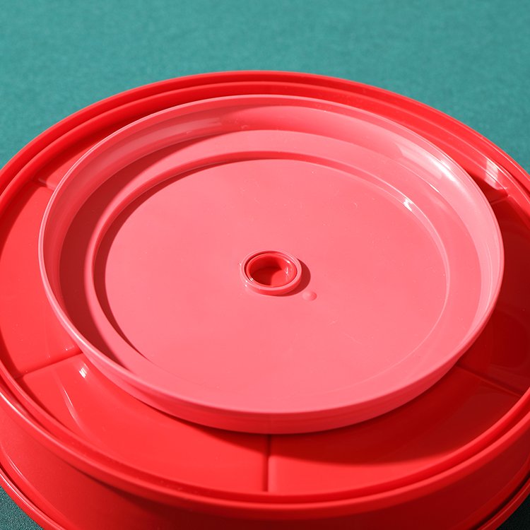 Customized Chinese New Year Rotating Base Candy Box Plastic Nuts And Dried Fruit Plate