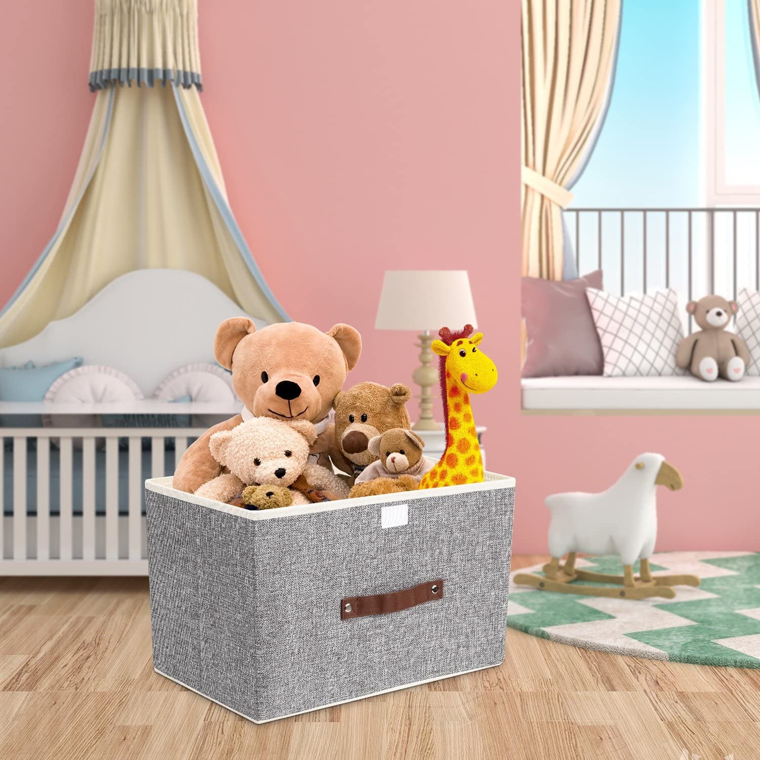Cobest High Quality Foldable Bins Storage Organizers Cube Box Non Woven Black Fabric Storage Boxes