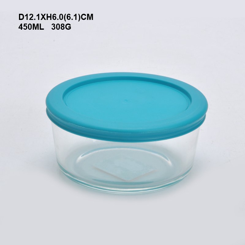 round high borosilicate glass oven safe insulated thermo freezer kitchen food storage containers glass