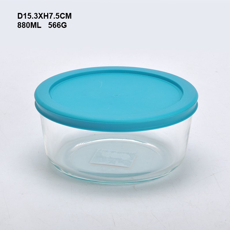 round high borosilicate glass oven safe insulated thermo freezer kitchen food storage containers glass