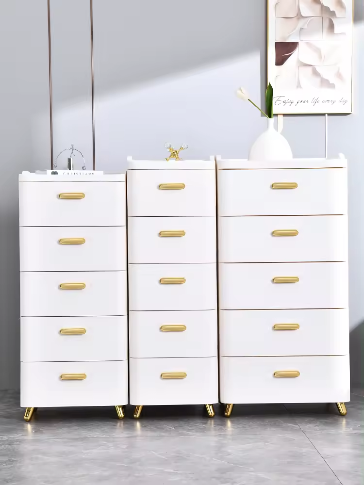 8003-5 Factory OEM Multifunction 5 layers Plastic Storage Drawers Cabinet Organizers with Wheels for Home and Office