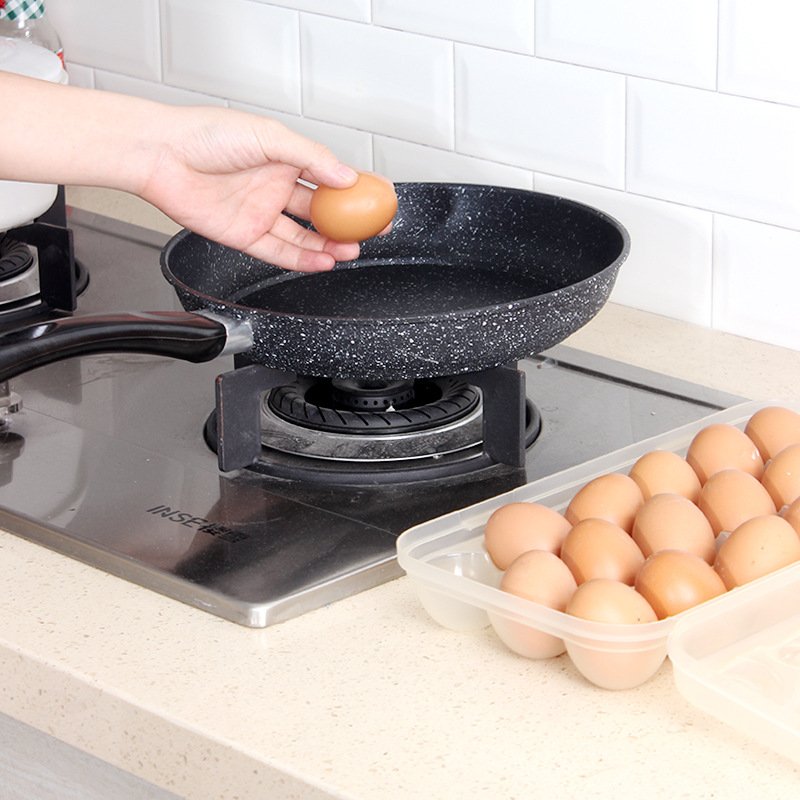12 PCS Clear Pet Plastic Packing Egg Holder Storage Egg Kitchen Storage Box