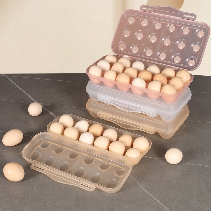 12 PCS Clear Pet Plastic Packing Egg Holder Storage Egg Kitchen Storage Box