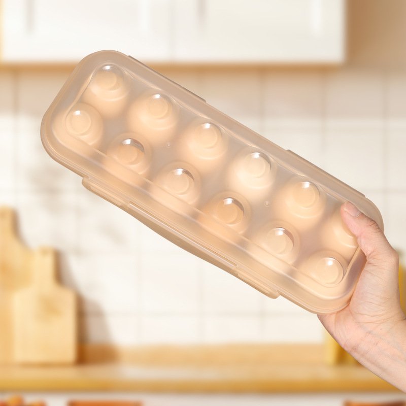 12 PCS Clear Pet Plastic Packing Egg Holder Storage Egg Kitchen Storage Box