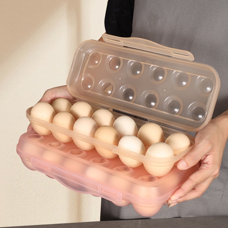 12 PCS Clear Pet Plastic Packing Egg Holder Storage Egg Kitchen Storage Box