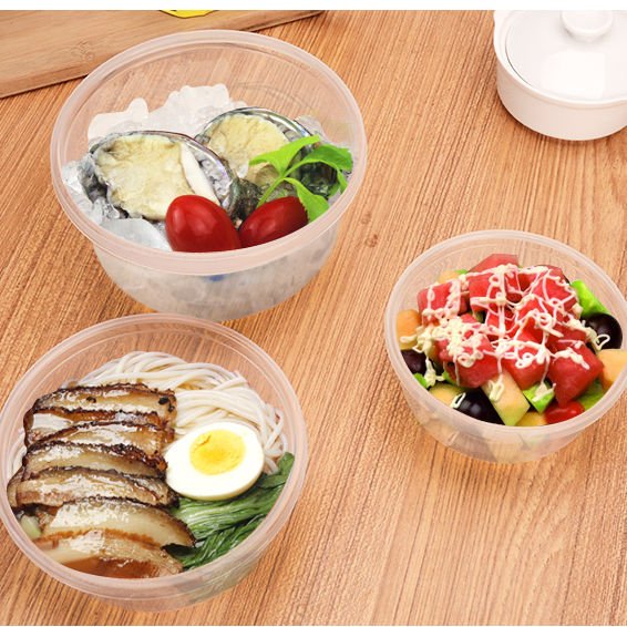Clear round Plastic Candy Box Small Multifunctional Storage and Food Container Microwavable PP Material