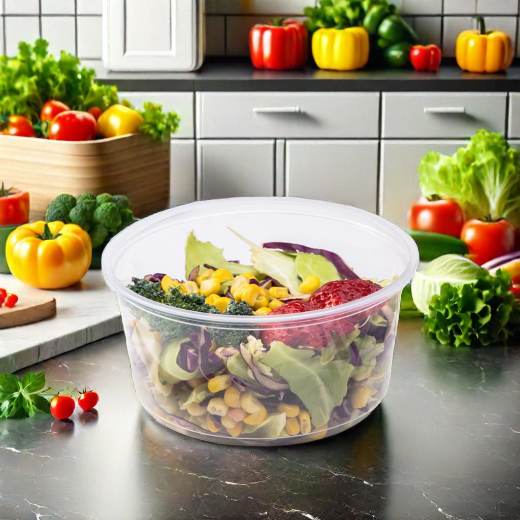 Clear round Plastic Candy Box Small Multifunctional Storage and Food Container Microwavable PP Material