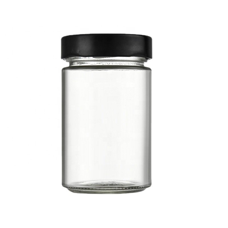 High lid 220ml round pickles jar & Jam jar Kitchen sealed storage jar & Yellow Peach jar wholesale