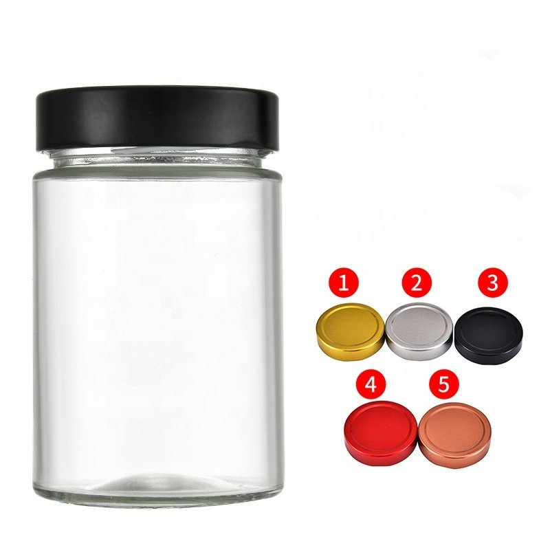 High lid 220ml round pickles jar & Jam jar Kitchen sealed storage jar & Yellow Peach jar wholesale