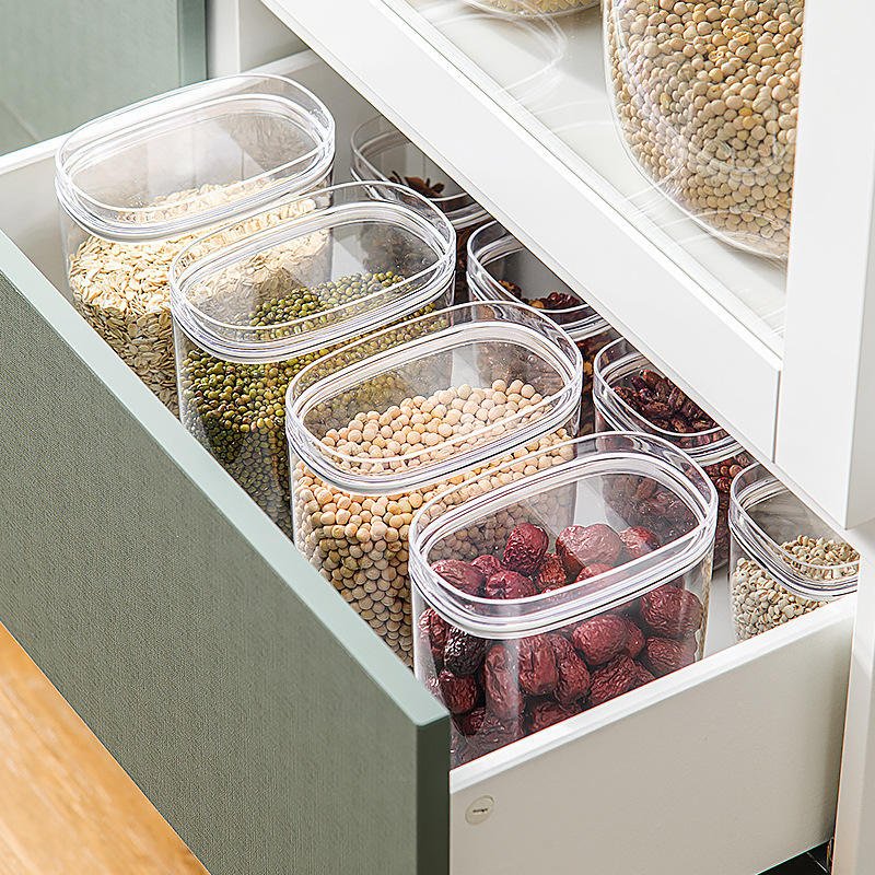 Pantry Organizers 24 Pack Large Airtight Plastic Cereal Container Box Food Storage Containers Sets For Sugar,Flour,Dry Food