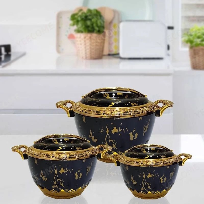 Classic Style Colorful Luxury Food Container 3L+5L+7L ABS+Stainless Steel 3pcs Set Food Storage & Container