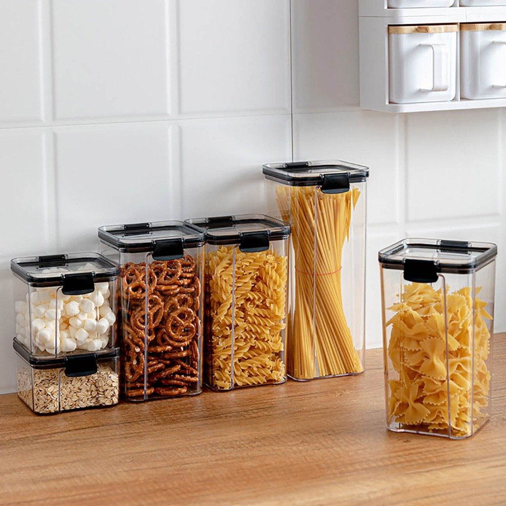 Amazon Organization Storage Bins Food Containers Storage Boxes & Bins Transparent Best Sale Clear Plastic Multifunction Modern