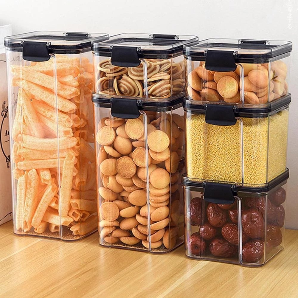 Amazon Organization Storage Bins Food Containers Storage Boxes & Bins Transparent Best Sale Clear Plastic Multifunction Modern