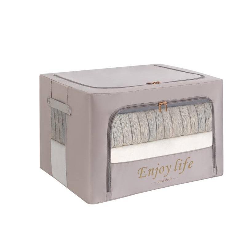New style Visible Golden Silk Clothes Folding Satin Fabric Storage Box home storage box storage boxes & bins Wardrobe organizer