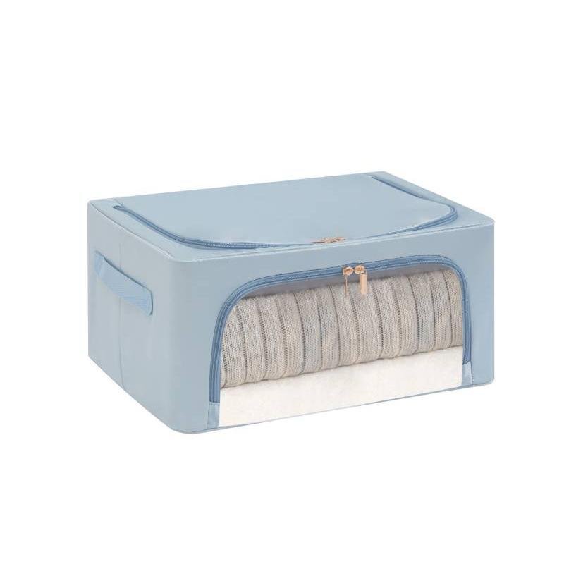 New style Visible Golden Silk Clothes Folding Satin Fabric Storage Box home storage box storage boxes & bins Wardrobe organizer