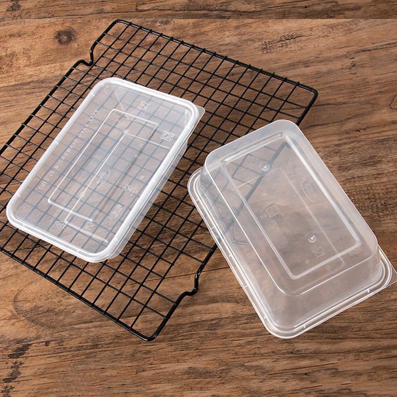 Disposable Plastic Tiffin Lunch Bento Packaging Box Leak Proof Takeaway Food Bowl Take Out To Go Storage Containers with Lid