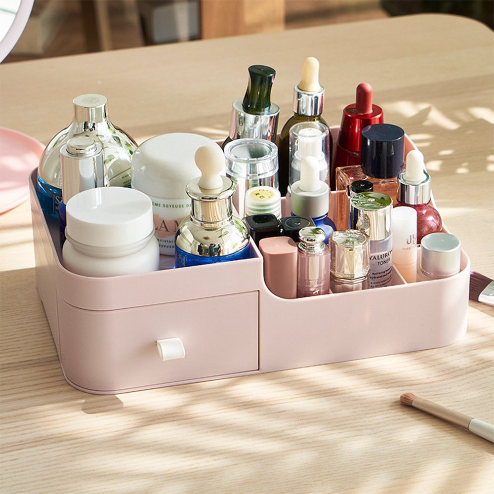 Desk Cosmetic Storage Bin Makeup Pp Organizer Box Makeup Storage Box With Drawer