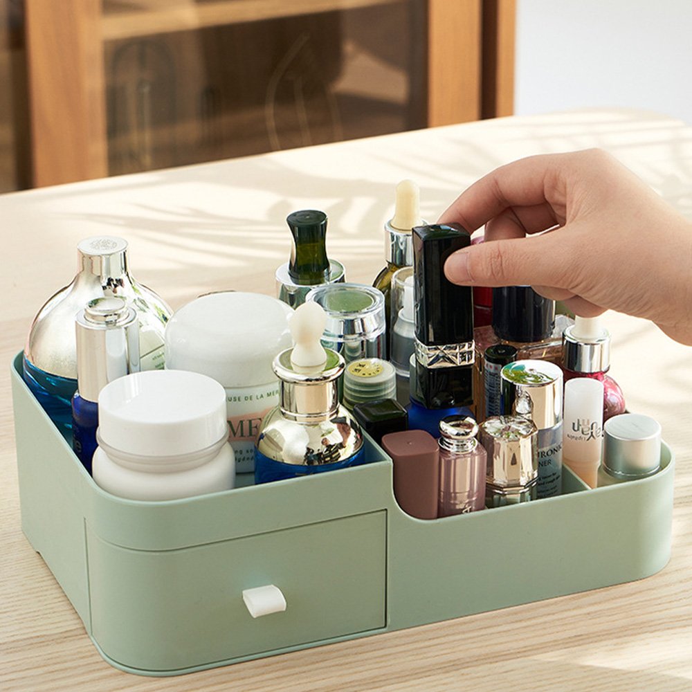 Desk Cosmetic Storage Bin Makeup Pp Organizer Box Makeup Storage Box With Drawer