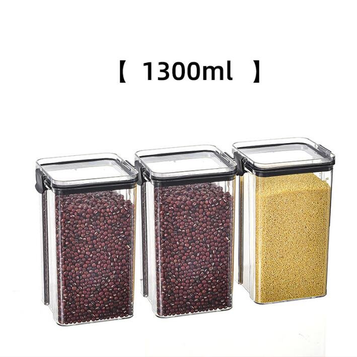 Wholesale PET clear food container airtight food boxes food storage Dry container dispenser kitchen
