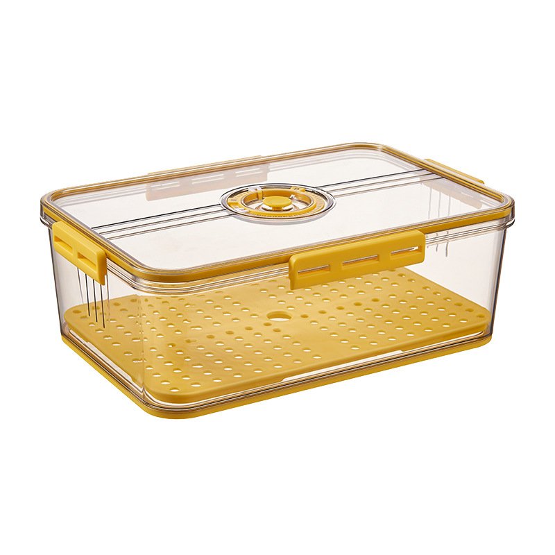 New transparent PET plastic kitchen fruit and vegetable airtight food storage food storage box refrigerator storage box